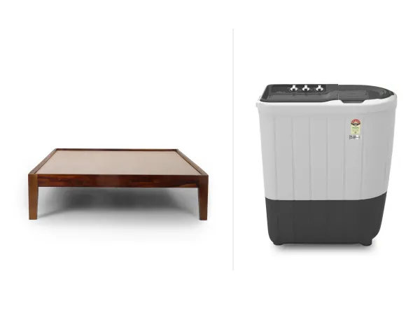 Hugo Queen Size Bed with Washing Machine Semi Auto